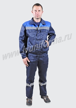 Костюм рабочий мужской с СВП арт. Р-02-48-ГР