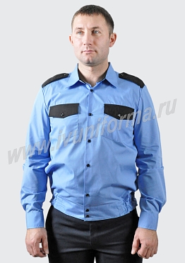 Рубашка для охранника дл.рукав на резинке мужская